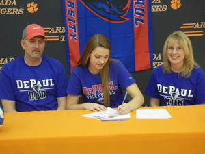 Brittany Maxwell signing to play volleyball at DePaul University