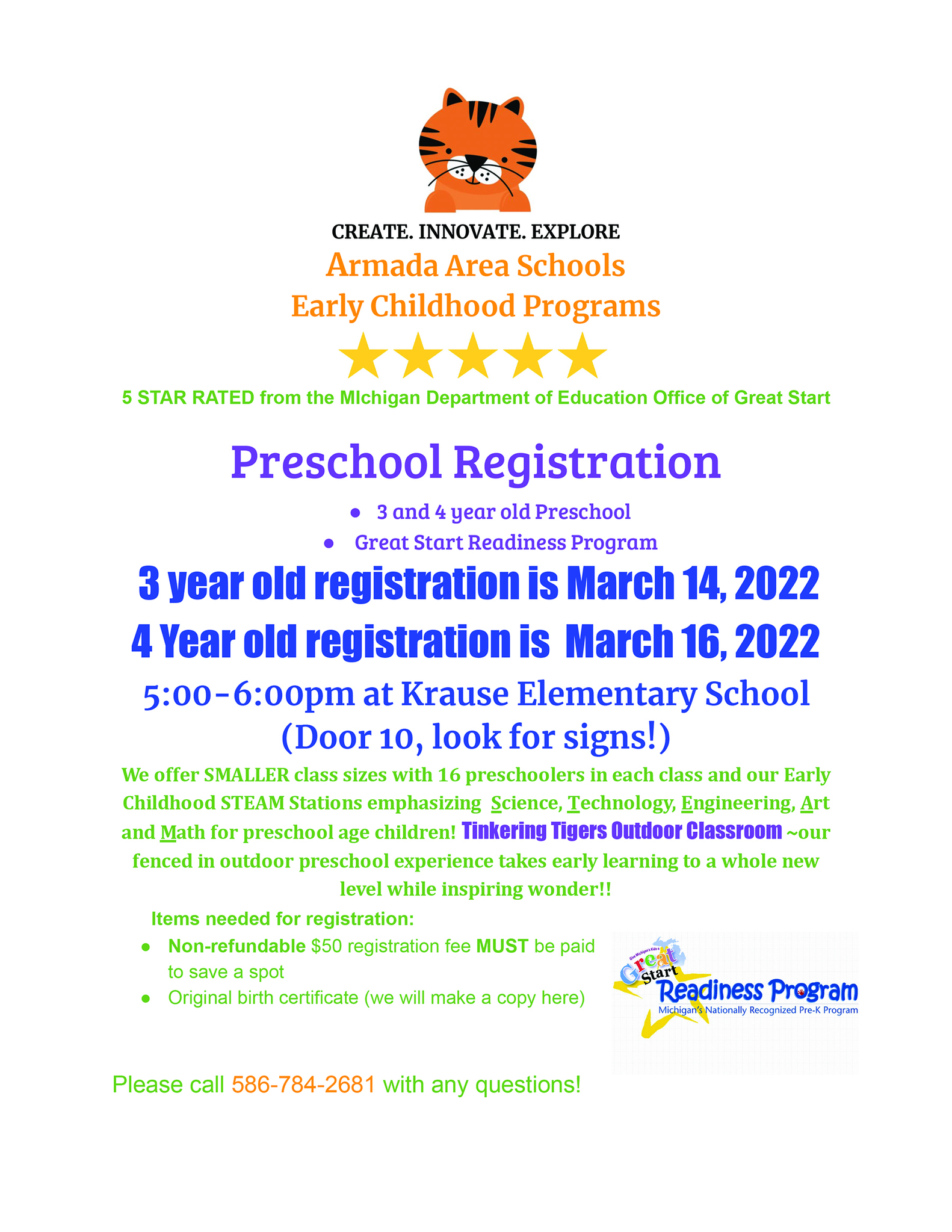 Childcare/Preschool Krause Elementary School Armada Area Schools